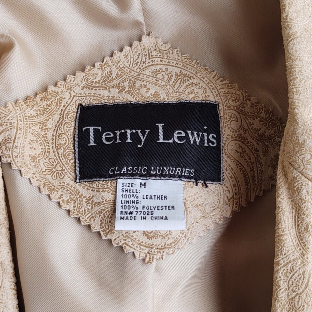 Terry Lewis Patterned Leather Jacket M - Picture 6 of 6